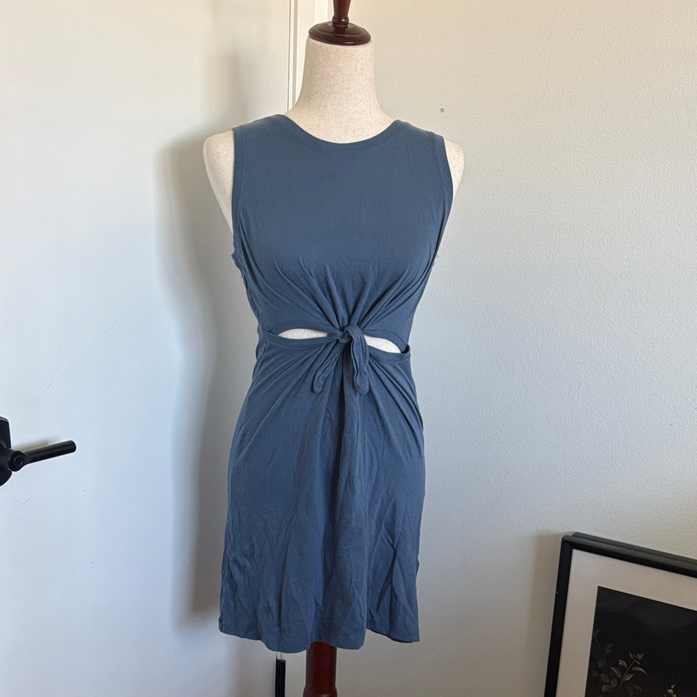 Ocean Drive Blue Tie-Front Mini Dress